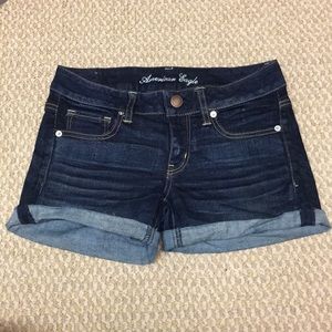 Dark denim shorts
